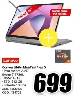 MediaWorld Lenovo Convertibile IdeaPad Flex 5 offerta