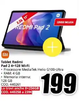 MediaWorld Tablet Redmi Pad 2 4+128 Wi-Fi offerta
