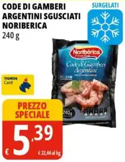 Tigros Code di gamberi argentini sgusciati noriberica offerta