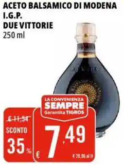 Tigros Aceto balsamico di modena i.g.p. due vittorie offerta
