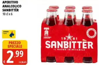 Tigros Aperitivo analcolico sanbittèr offerta