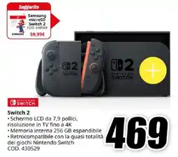 MediaWorld NINTENDO Switch 2 offerta