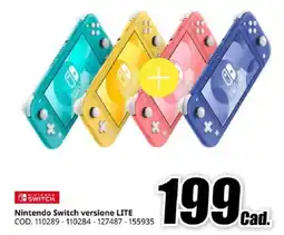 MediaWorld Nintendo Switch versione LITE offerta