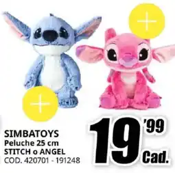 MediaWorld SIMBATOYS Peluche 25 cm STITCH o ANGEL offerta