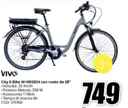 MediaWorld VIVO City E-Bike M-VM2824 con ruote da 28" offerta