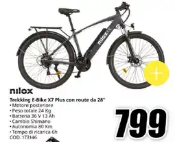 MediaWorld nilox Trekking E-Bike X7 Plus con route da 28" offerta