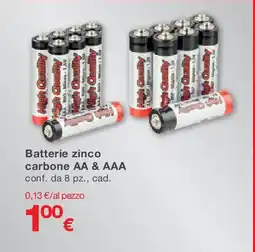 KiK Batterie zinco carbone AA & AAA offerta