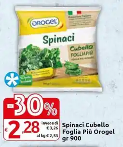 Carrefour Express Spinaci Cubello Foglia Più Orogel offerta