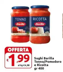 Carrefour Express Sughi Barilla Tonno/Pomodoro e Ricotta offerta