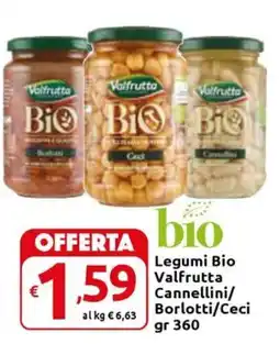 Carrefour Express Legumi Bio Valfrutta Cannellini/ Borlotti/Ceci offerta