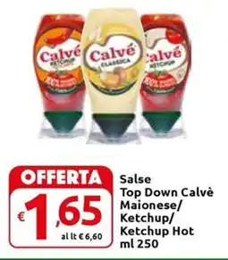 Carrefour Express Salse Top Down Calvè Maionese/ Ketchup/ Ketchup Hot offerta