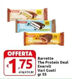 Carrefour Express Barrette The Protein Deal Enervit Vari Gusti offerta