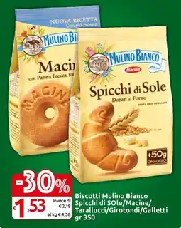 Carrefour Express Biscotti Mulino Bianco Spicchi di Sole/Macine/ Tarallucci/Girotondi/Galletti offerta