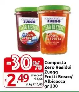 Carrefour Express Composta Zero Residui Zuegg Frutti Bosco/ Albicocca offerta