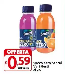 Carrefour Express Succo Zero Santal Vari Gusti offerta
