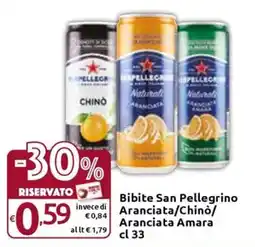Carrefour Express Bibite San Pellegrino Aranciata/Chinò/ Aranciata Amara offerta