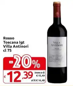 Carrefour Express Rosso Toscana Igt Villa Antinori offerta
