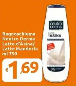 Carrefour Express Bagnoschiuma Neutro Derma Latte d'Asina/ Latte Mandorla offerta
