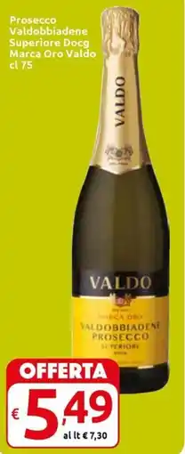 Carrefour Express Prosecco Valdobbiadene Superiore Docg Marca Oro Valdo offerta
