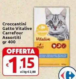 Carrefour Express Croccantini Gatto Vitalive Carrefour Assortiti offerta