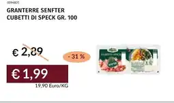 Prezzemolo e Vitale Granterre senfter cubetti di speck offerta