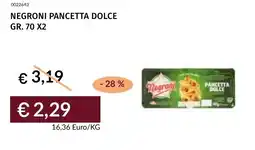 Prezzemolo e Vitale Negroni pancetta dolce offerta