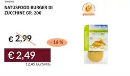 Prezzemolo e Vitale Natusfood burger di zucchine offerta