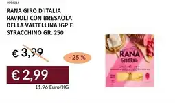 Prezzemolo e Vitale Rana giro d'italia ravioli con bresaola della valtellina igp e stracchino offerta