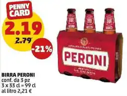 PENNY Birra PERONI conf. da 3 pz offerta