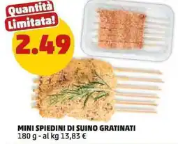 PENNY Mini spiedini di suino gratinati offerta