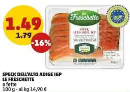 PENNY Speck dell'alto adige igp le freschette a fette offerta
