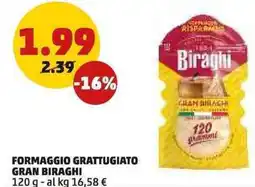 PENNY Formaggio grattugiato GRAN BIRAGHI offerta