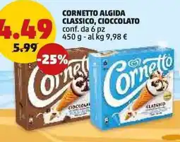 PENNY Cornetto algida classico, cioccolato conf. da pz offerta