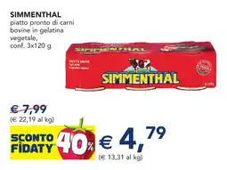 Esselunga SIMMENTHAL piatto pronto di carni bovine in gelatina vegetale offerta
