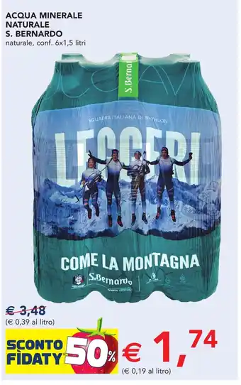 Esselunga Acqua minerale naturale S. BERNARDO offerta
