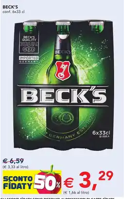 Esselunga Beck's offerta