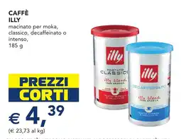 Esselunga CAFFÈ ILLY macinato per moka, classico, decaffeinato o intenso offerta