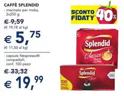 Esselunga CAFFÈ SPLENDID - macinato per moka offerta