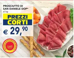 Esselunga Prosciutto di san daniele dop offerta