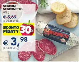Esselunga Negroni negronetto offerta