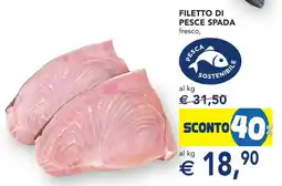 Esselunga Filetto di pesce spada offerta