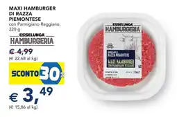 Esselunga Maxi hamburger di razza piemontese offerta