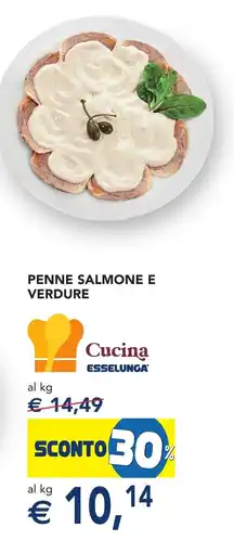 Esselunga Penne salmone e verdure offerta