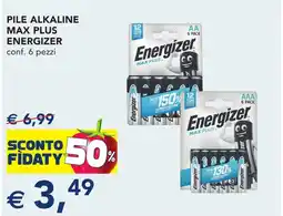 Esselunga Pile alkaline max plus ENERGIZER offerta