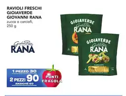 Esselunga Ravioli freschi gioiaverde GIOVANNI RANA offerta