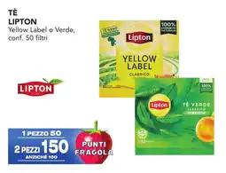 Esselunga TÈ LIPTON Yellow Label o Verde offerta