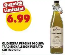 PENNY Olio extra vergine di oliva tradizionale non filtrato costa d'oro offerta