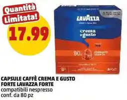 PENNY Capsule caffè crema e gusto forte lavazza forte offerta