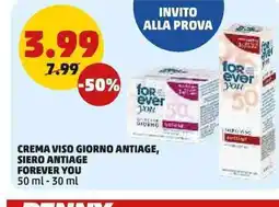 PENNY Crema viso giorno antiage, siero antiage FOREVER YOU offerta