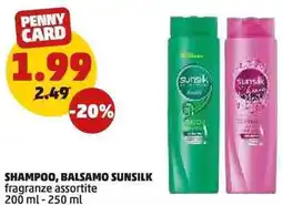 PENNY Shampoo, balsamo SUNSILK fragranze assortite offerta
